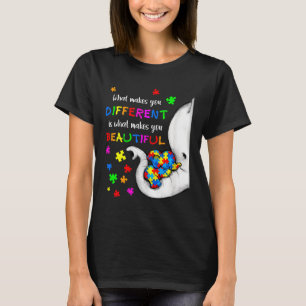 What Makes You Different Elephant Mum Autism Child T-Shirt