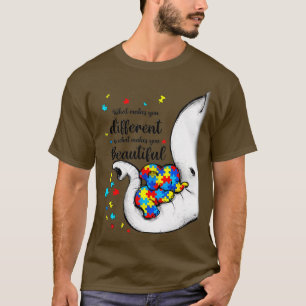 What Makes You Different Elephant Mum Autism Child T-Shirt