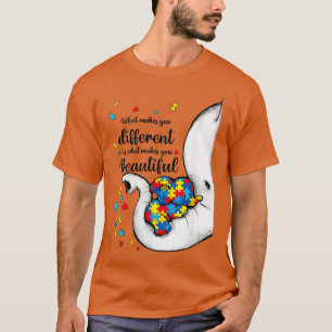 What Makes You Different Elephant Mum Autism Child T-Shirt