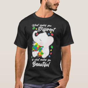 What Makes You Different Elephant Mum Autism Child T-Shirt