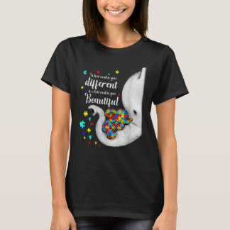 What Makes You Different Elephant Mum Autism T-Shirt