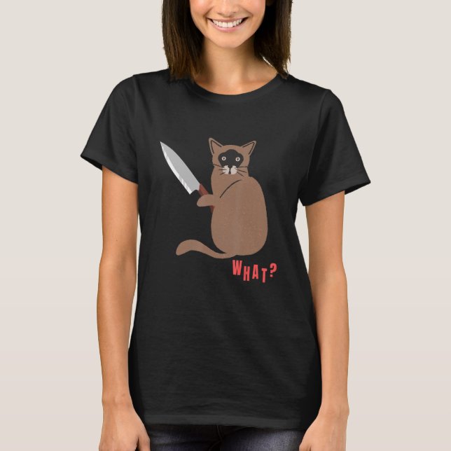 What Murderous Cat   for Cat   T-Shirt (Front)