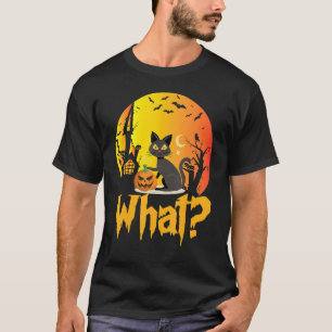 What Murderous Cat Holding Knife Halloween Costum T-Shirt
