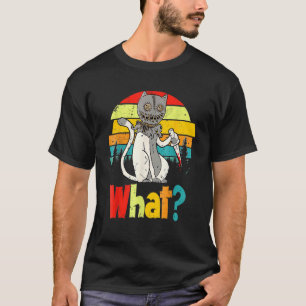 What Murderous Cat Holding Knife  Halloween Costum T-Shirt
