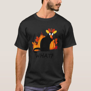 What Murderous Cat Holding Knife  Thanksgiving Cos T-Shirt