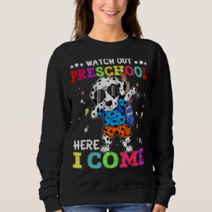 What Out Preschool Cute Back To School Dabbing Dal Sweatshirt