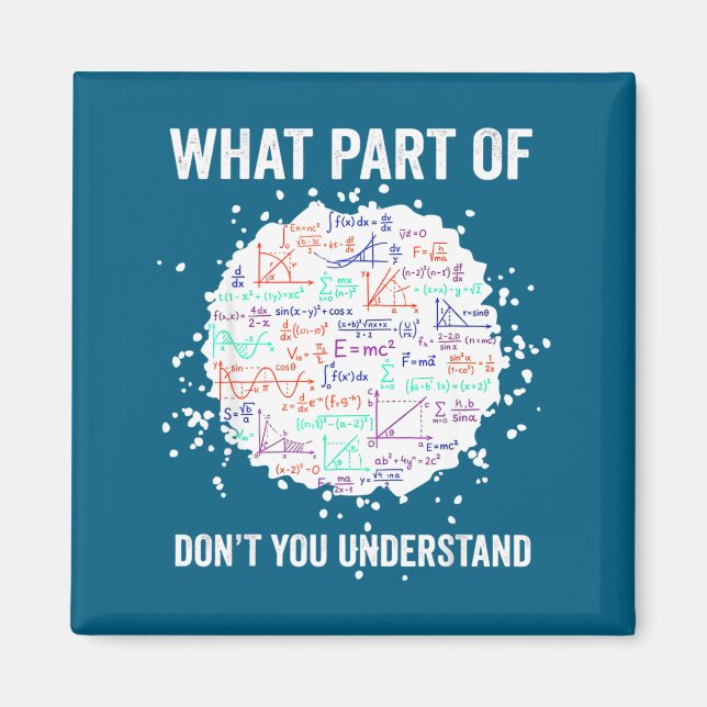 What part don't you understand funny math calculus magnet (Front)