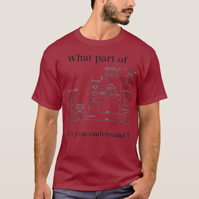 What part of Circuit Electrical Engineering T-Shirt (Front)