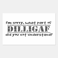 What part of DILLIGAF did you not understand?