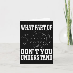 What Part Of Don’t You Understand Football Playboo Card