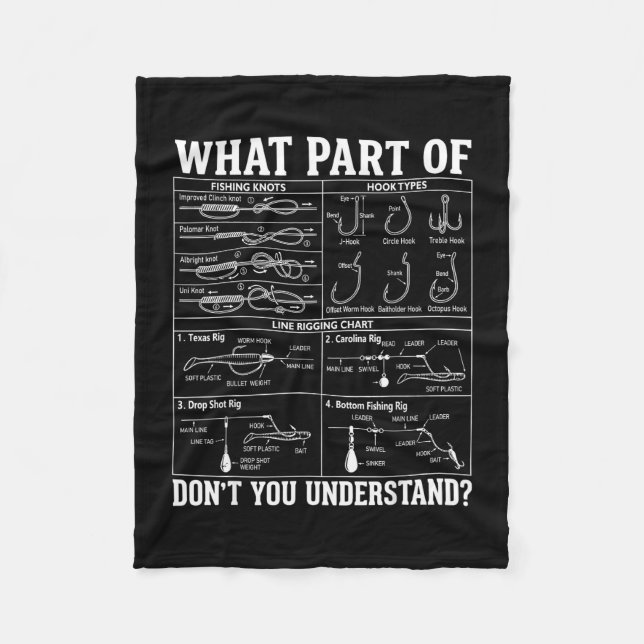 What part of don't understand funny fishing fleece blanket (Front)