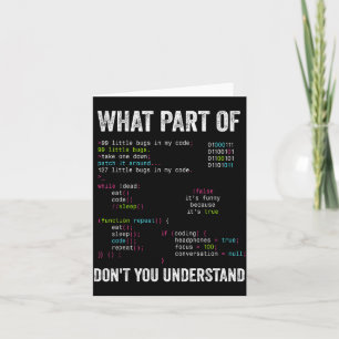 What Part Of Don't You Understand Computer Science Card