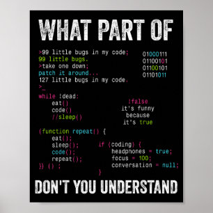What Part Of Don't You Understand Computer Science Poster