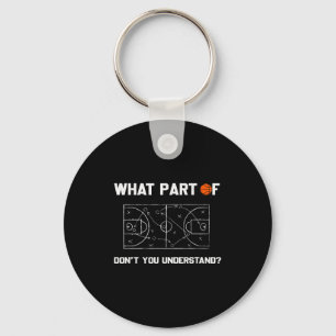 What Part Of Don't You Understand Funny Basketball Key Ring