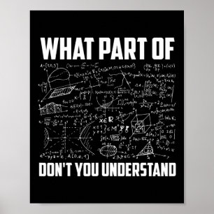What Part Of Don't You Understand Funny Math Teach Poster
