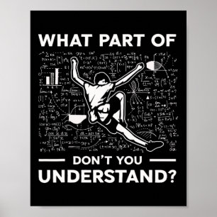 What Part Of Dont You Understand Funny Rock Climbi Poster