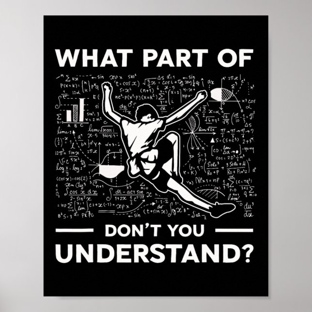 What Part Of Dont You Understand Funny Rock Climbi Poster (Front)
