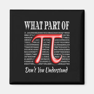 What Part Of Don't You Understand Gift Math Pi Day Magnet