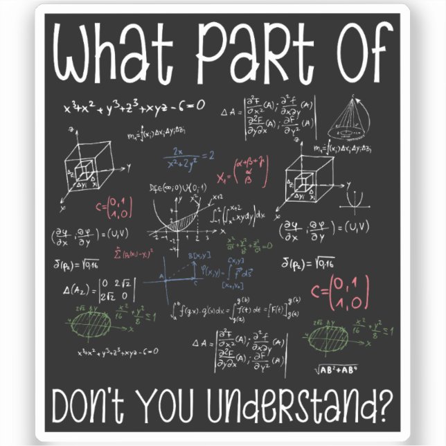 What Part Of Equations Don't You Understand Math (Front)