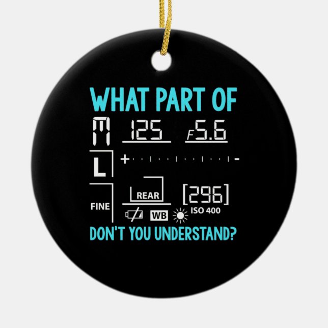 What Part Of Photographer Ceramic Tree Decoration (Front)