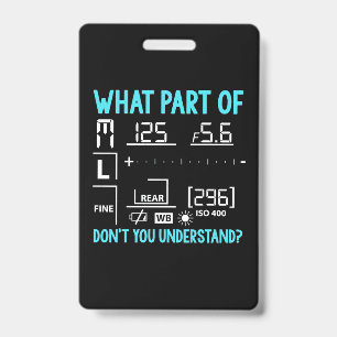 What Part Of Photographer ID Badge