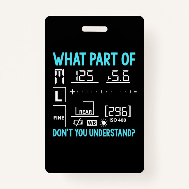 What Part Of Photographer ID Badge (Front)