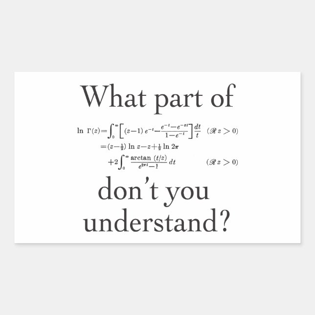 What Part of... Rectangular Sticker (Front)