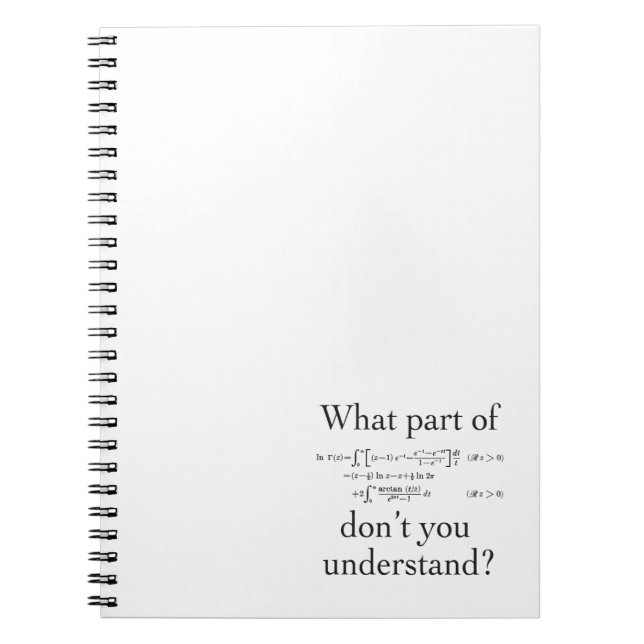 What Part of...? Spiral Notebook (Front)