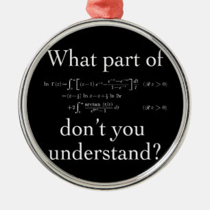 What Part of... White on dark Metal Tree Decoration