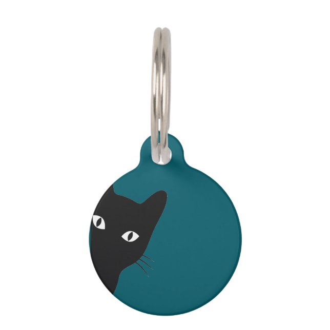 What? Peeking Cat Pet Tag (Front)