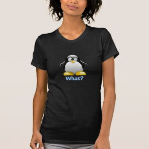 What? Penguin (Womens Blue Layered) T-Shirt