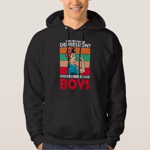 What Post Partum Depression Awareness Boy Mum Toug Hoodie