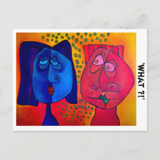 'what ?!' postcard