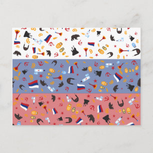 What Russia is famous for icons on postcard