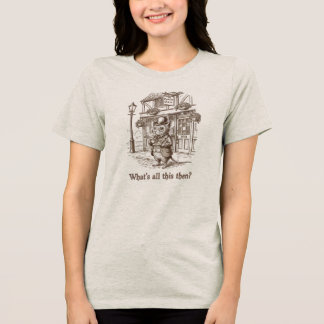 What’s All This Then?  Victorian Mouse Humour T-Sh Tri-Blend Shirt