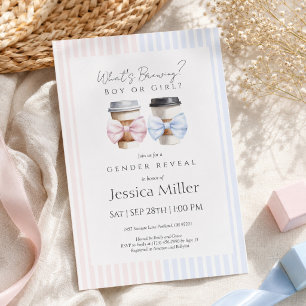 What’s Brewing Coffee Gender Reveal Invitation