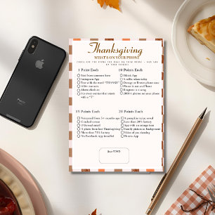 What’s in Your Phone? Retro thanksgiving Game  Invitation