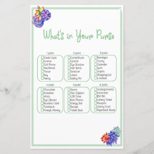 What’s in your purse succulent baby shower game