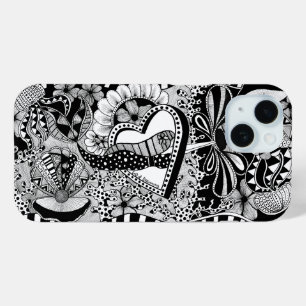 What’s Next? – Black and White Surreal Hand-Drawn iPhone 15 Case