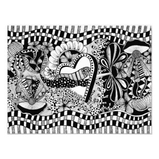 What’s Next? – Black and White Surreal Hand-Drawn Photo Print