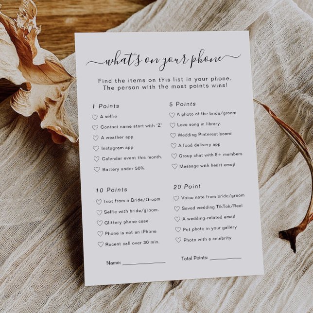 What’s On Your Phone Bridal Shower Game Invitation (What’s On Your Phone Bridal Shower Game Invitation)