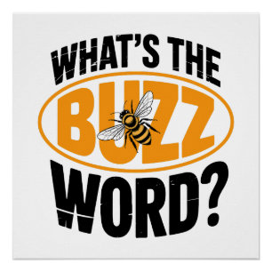What’s the BUZZ word? 🐝👀 This bold, playful desi Poster