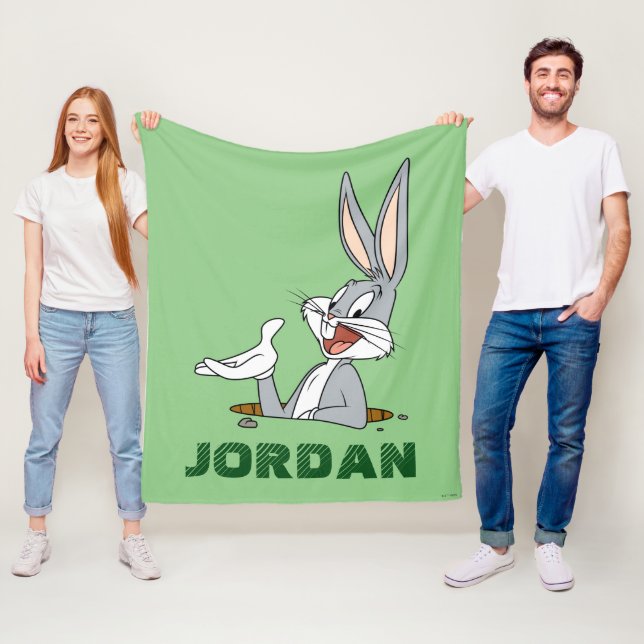 WHAT’S UP DOC?™ BUGS BUNNY™ Rabbit Hole Fleece Blanket (In Situ)