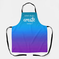 What Shall I Create Today? Blue/Purple Apron