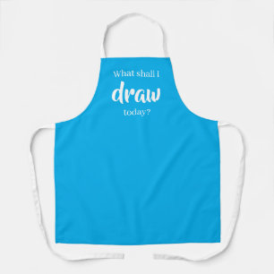 What Shall I Draw Today? Teal Apron