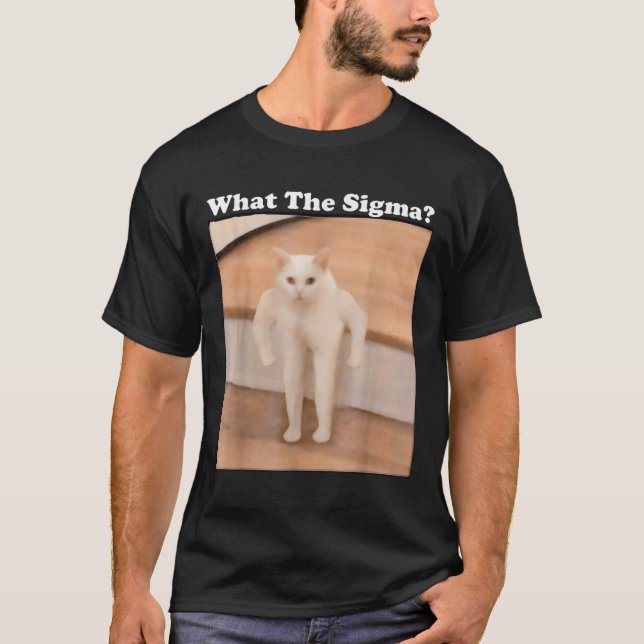 What Sigma Meme Cat Meme Internet Memes Funny Meme T-Shirt (Front)