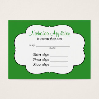 What Size is My Child Wearing Now? Gift idea cards