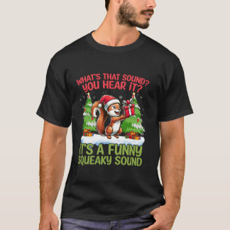 What That Sound Funny Santa Hat Squirrel Tree Snow T-Shirt