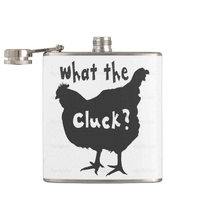 What the Cluck? Hip Flask (Opened)