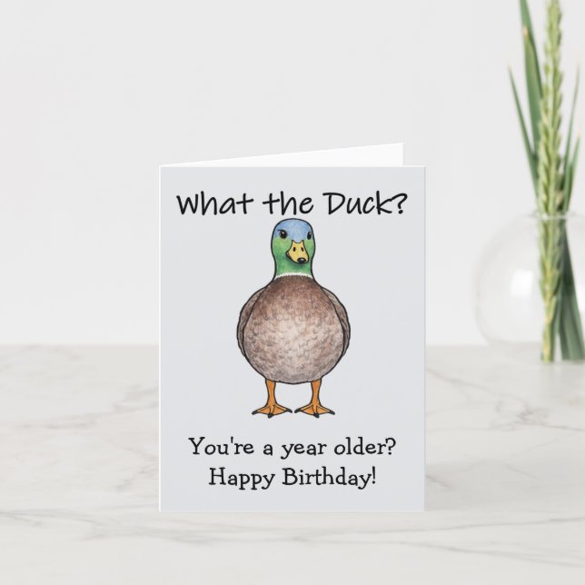 What The Duck Birthday Card (Front)